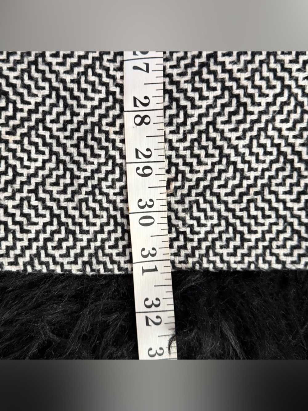 Tulle Navy and White Patterned Pea Coat - Picture 14 of 14